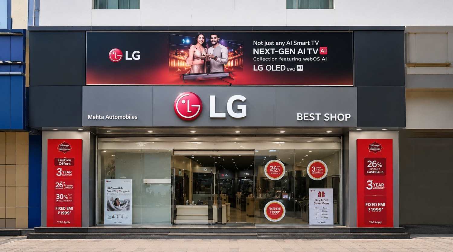 LG BEST SHOP - MEHTA AUTOMOBILES PVT LTD, Indore storefront